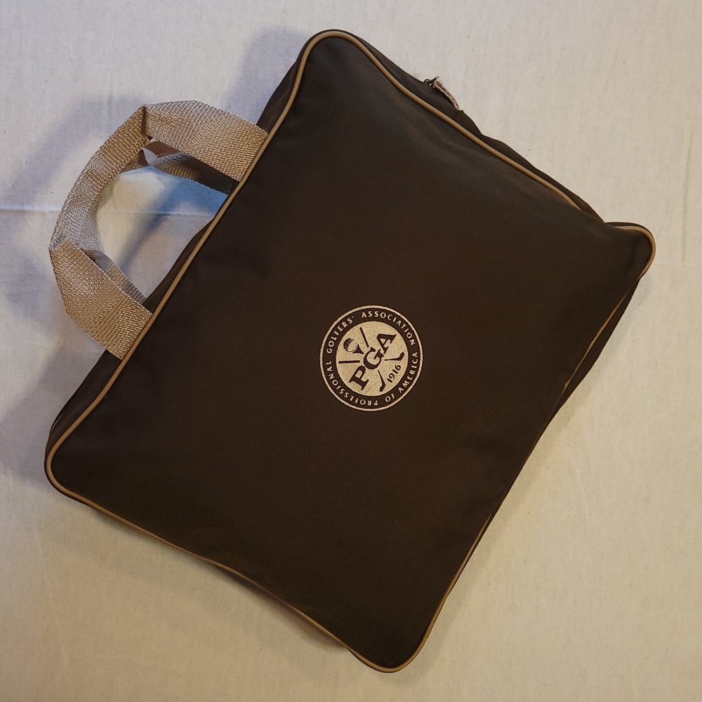 PGA Tour Brown Laptop Tote with Tan Trim